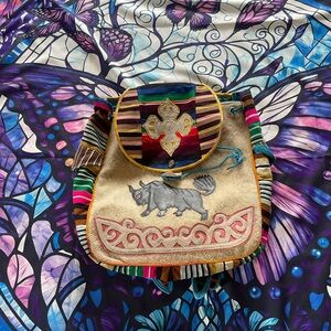 Bohemian Style Embroidered Women's Backpack handmade in Nepal